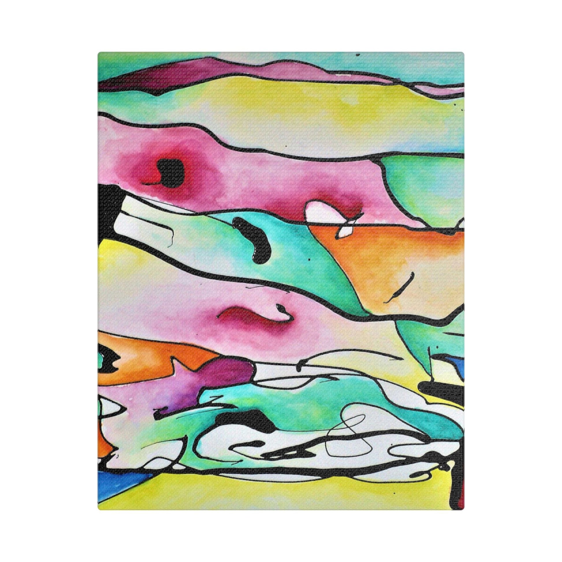 Shredded Paper Satin Canvas Stretched - 8″ x 10″ (Vertical) 1.5" - Canvas