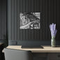 Black & White Urban Graffiti Acrylic Print — Industrial Alley Wall Art French Cleat - 20″ x 16″ (Horizontal) 0.25'' - Home Decor