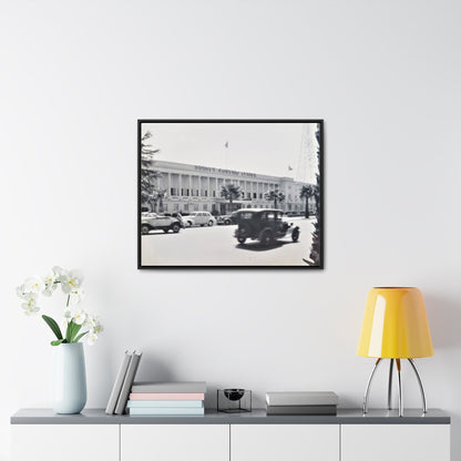 Sunset Bowling Center Largest in U.S 1939 Gallery Canvas Wraps Horizontal Frame 30″ x 24″ Black Premium Gallery Wraps (1.25″)