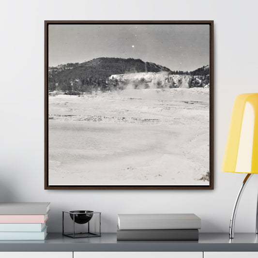 Mammoth Hot Springs Yellowstone Gallery Canvas Wraps, Square Frame