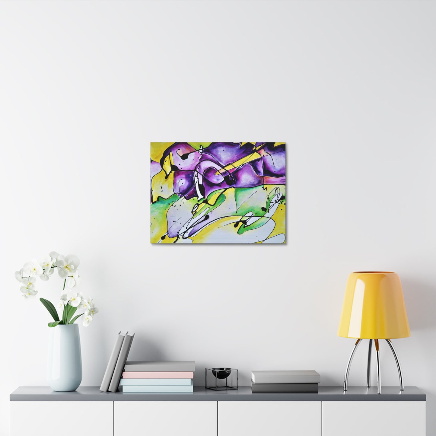 Purple Mountains Stretched Canvas