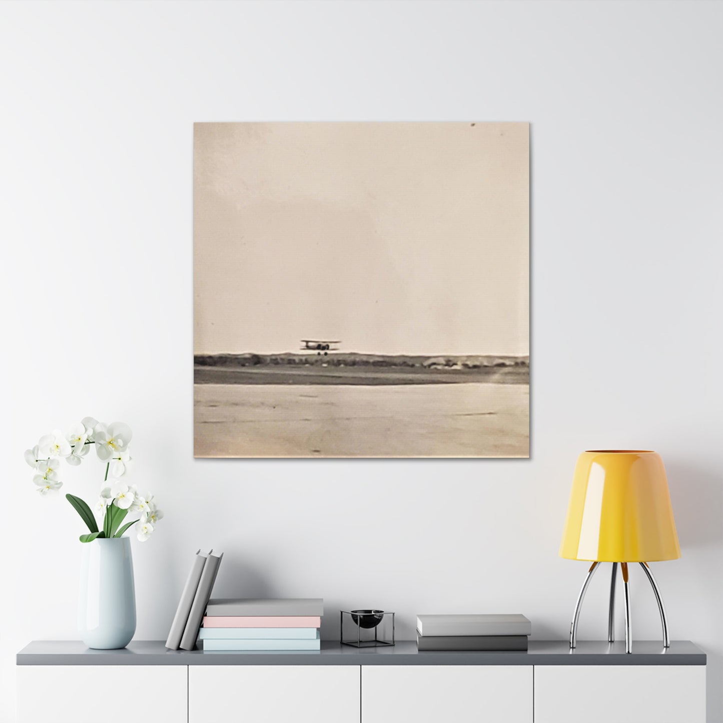 Plane Landing Omaha Airport 1939 Canvas Gallery Wraps