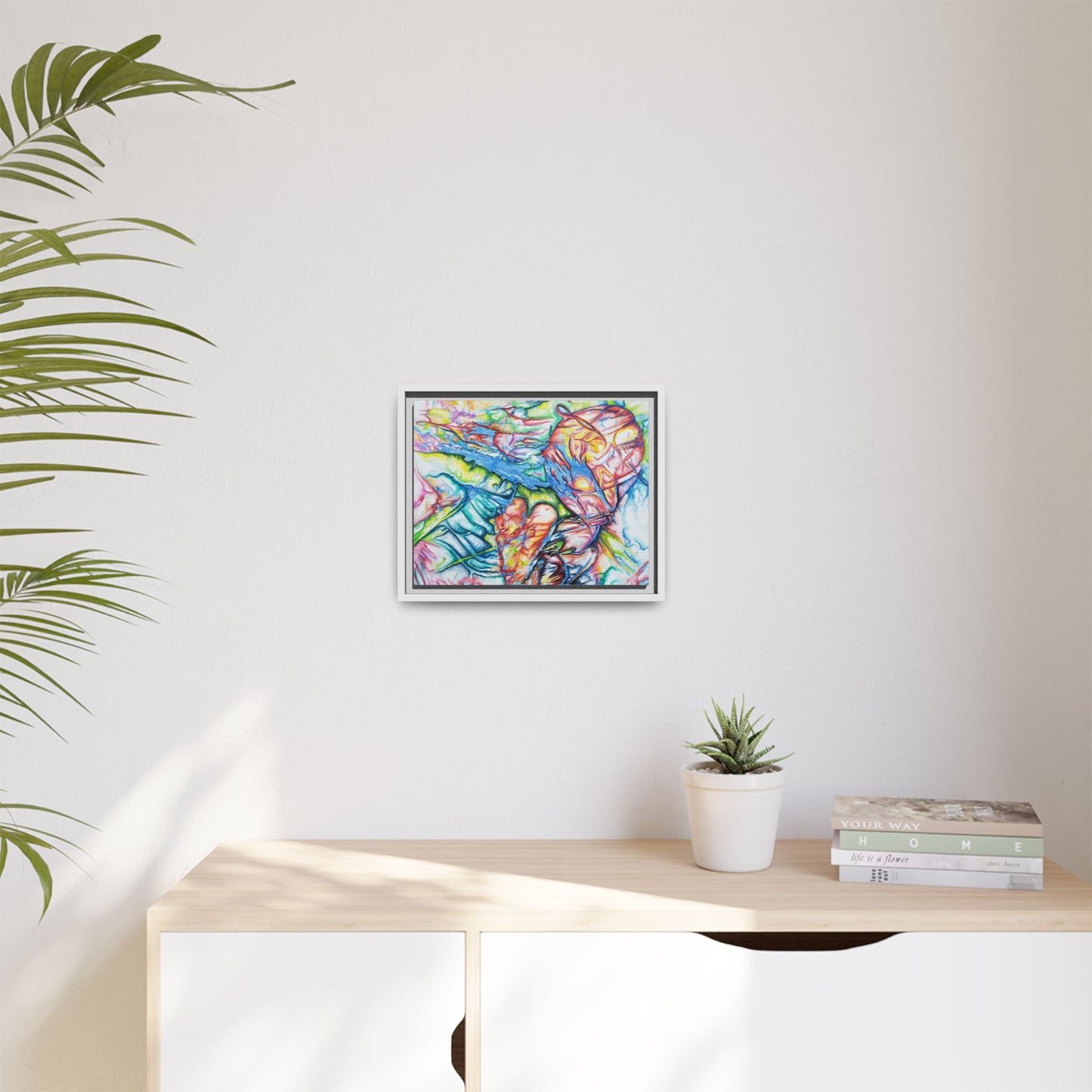 Multi-Color Abstract Framed Canvas Art Print - Kia Day Design