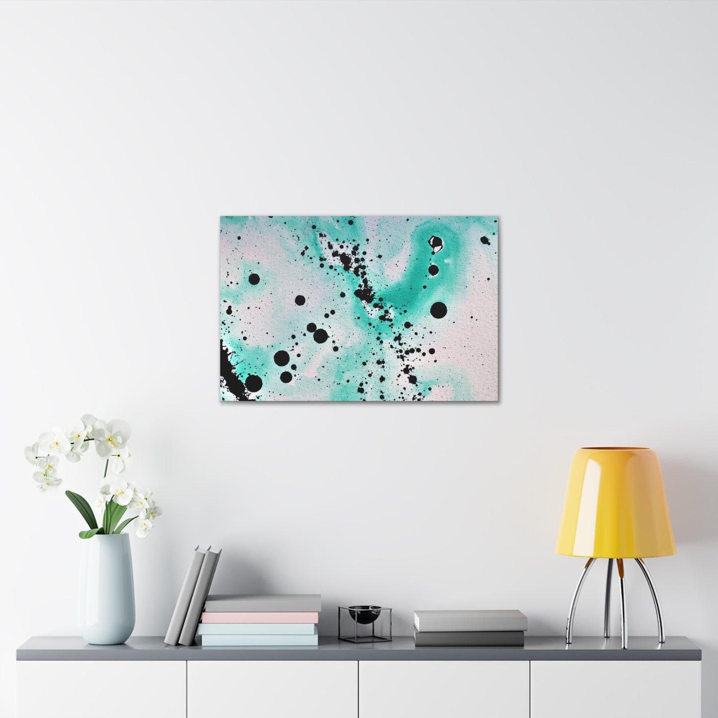 Teal Burst Canvas Gallery Wraps