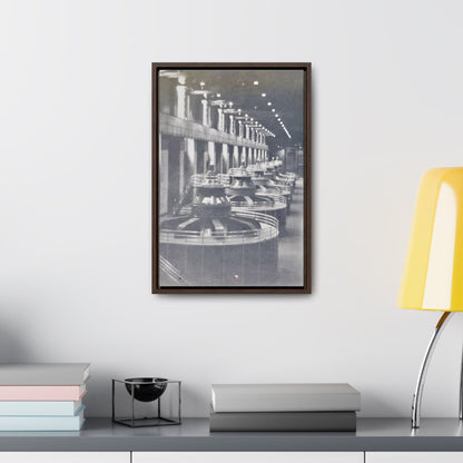 Boulder Dam Powerhouse Gallery Canvas Wraps Vertical Frame 12″ x 18″ 1.25" Walnut