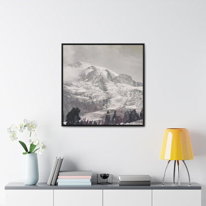 Mount Rainier Gallery Canvas Wraps Square Frame 30″ x 30″ Premium Gallery Wraps (1.25″) Black