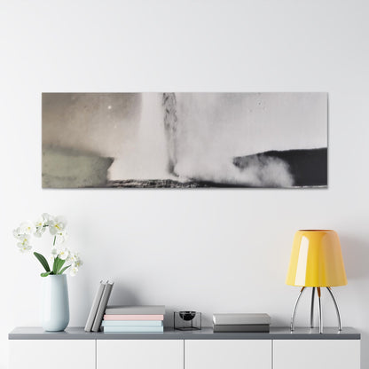 Old Faithful Geyser Yellowstone Canvas Gallery Wraps 60″ x 20″ 1.25"