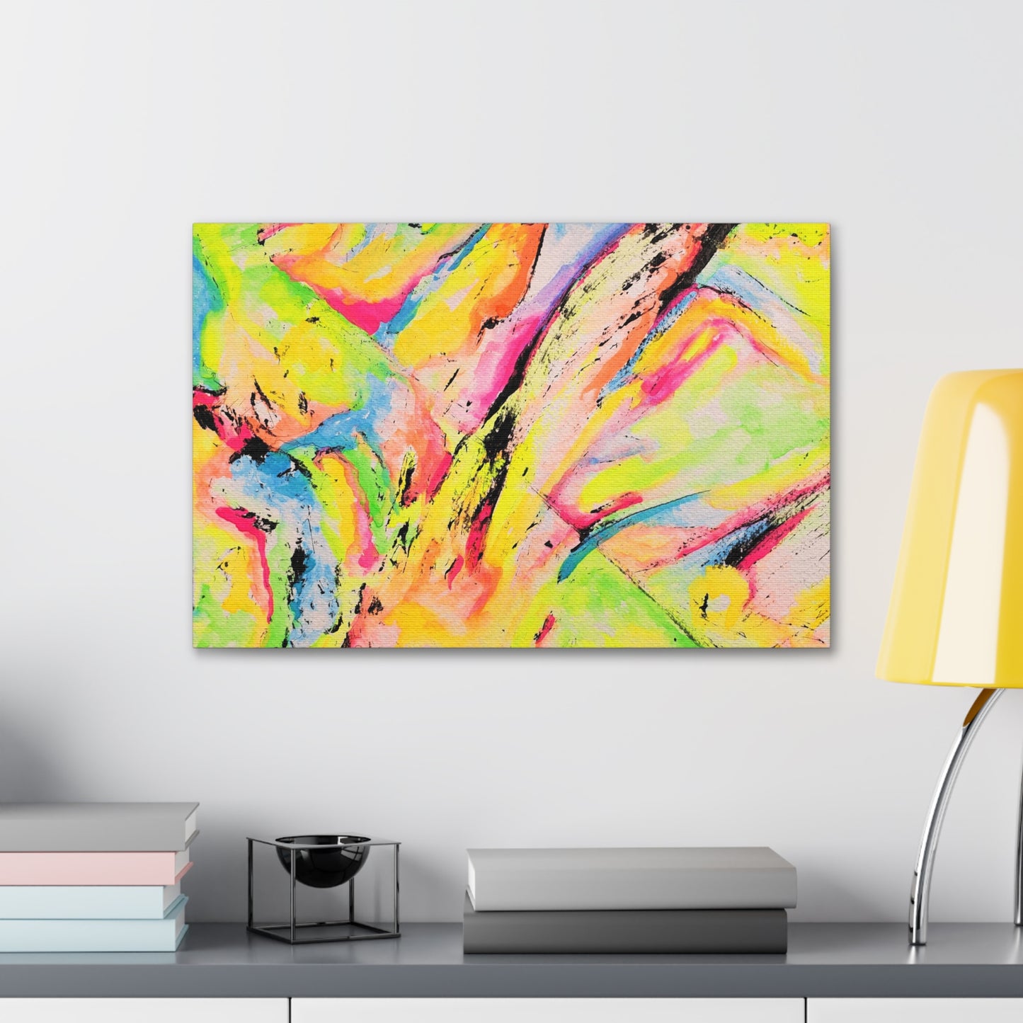 Neon Fire Canvas Gallery Wraps