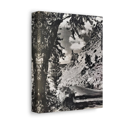 Eagles Nest Rock Yellowstone Stretched Canvas