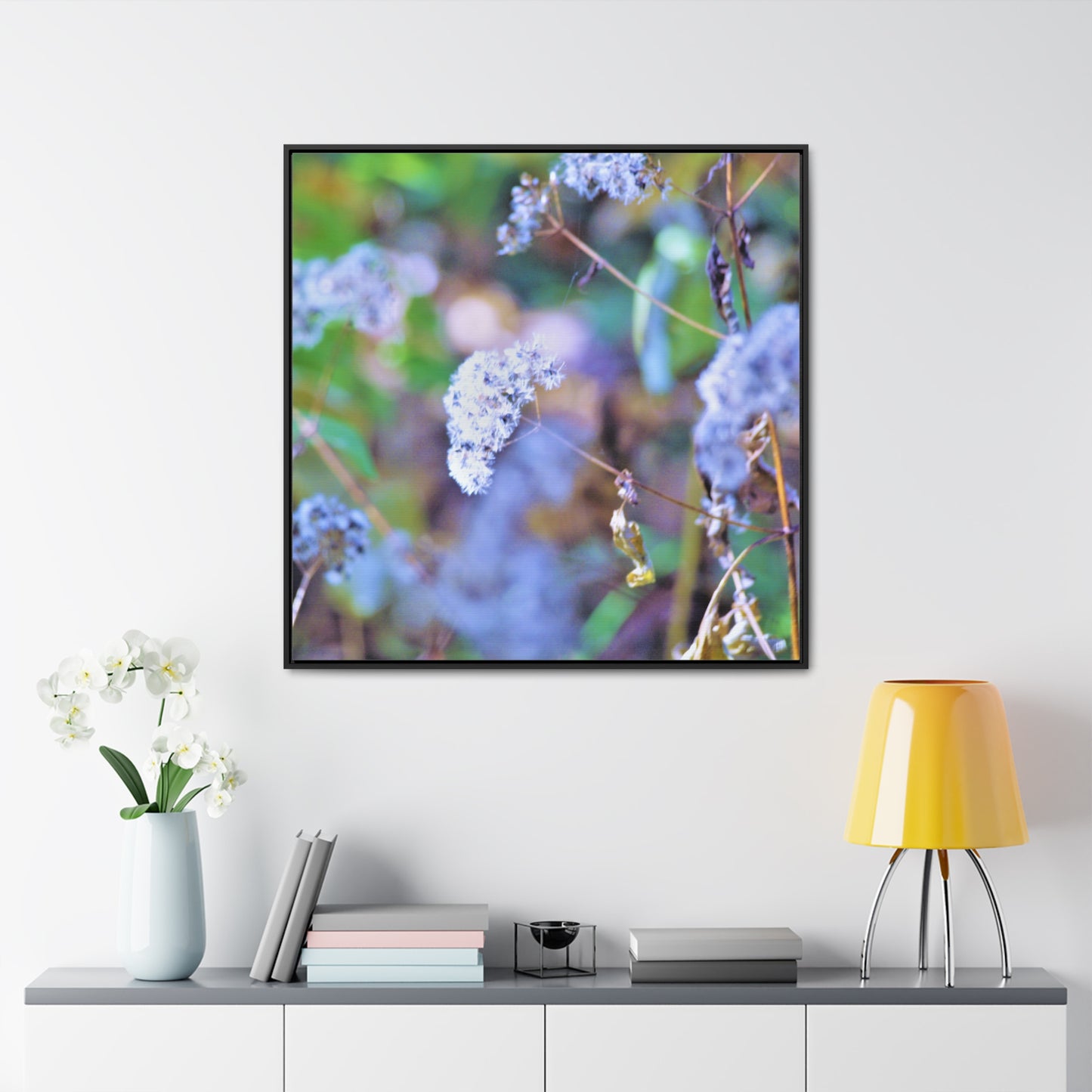 Macro Blue Gallery Canvas Wraps, Square Frame