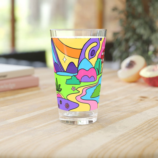 Fantasy Landscape Pint Glass - 16oz - Kia Day Design