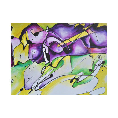 Purple Mountains Satin Canvas Stretched 24″ x 18″ (Horizontal) 1.5"