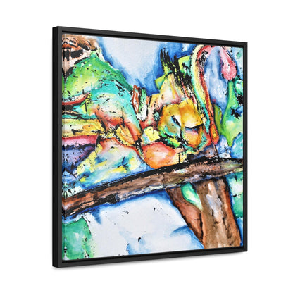 Owl In Flight Gallery Canvas Wraps, Square Frame Printify