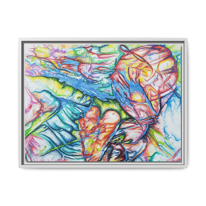 Multi-Color Abstract Framed Canvas Art Print - Kia Day Design