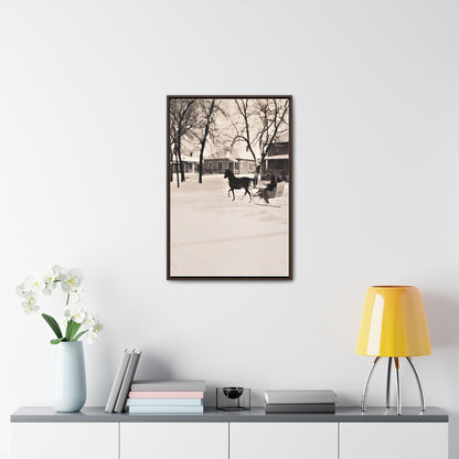 Carriage Ride Gallery Canvas Wraps Vertical Frame 20″ x 30″ Premium Gallery Wraps (1.25″) Walnut