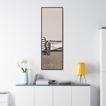 Army Pursuit Plane Ames Airport 1939 Gallery Canvas Wraps Vertical Frame 20″ x 60″ Premium Gallery Wraps (1.25″) Walnut