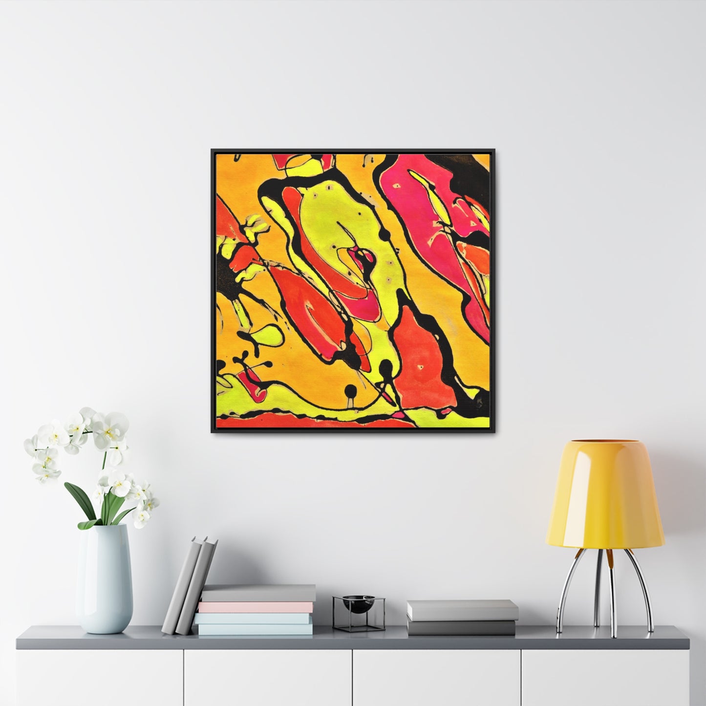 80's Rapture Gallery Canvas Wraps, Square Frame