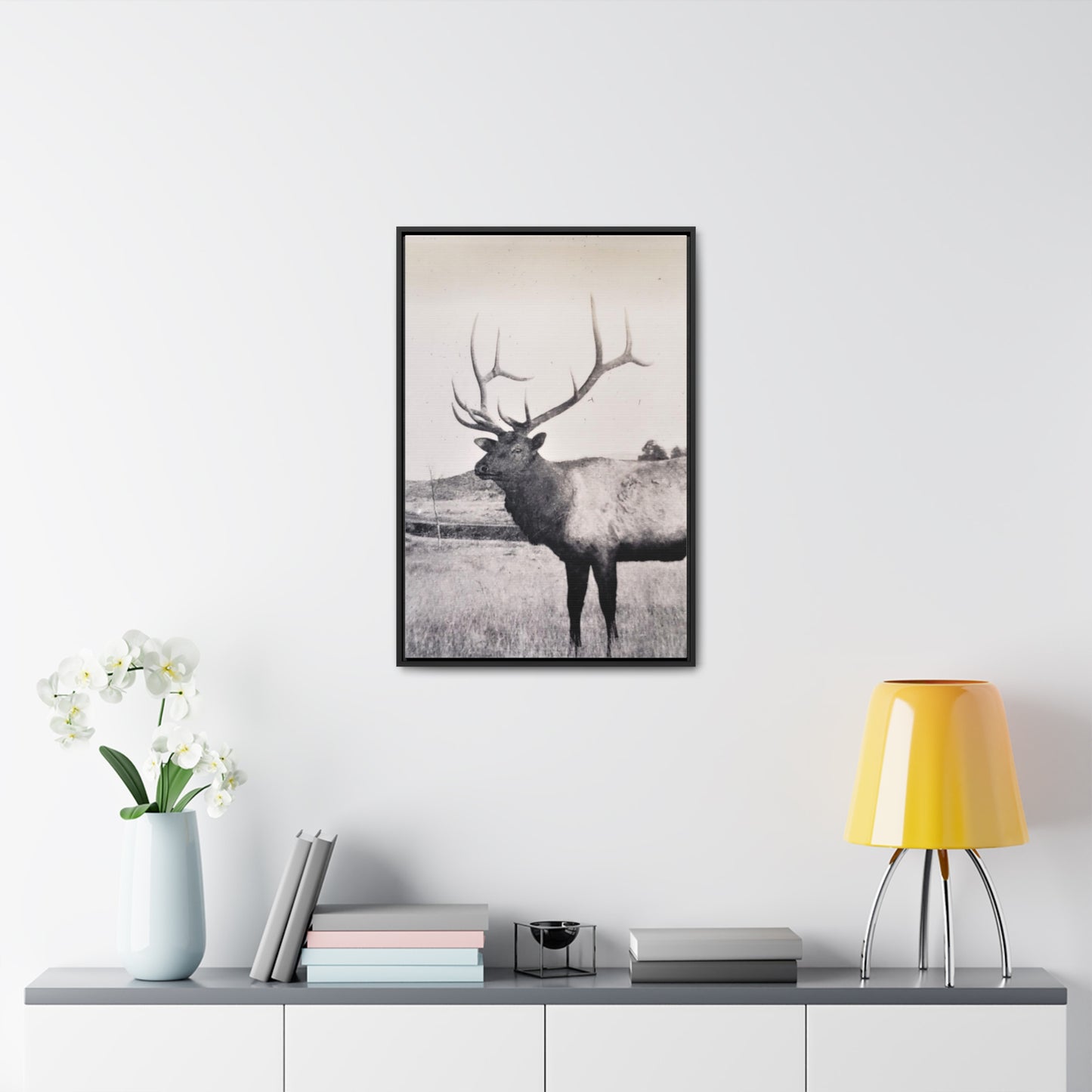 Yellowstone Bull Elk Gallery Canvas Wraps, Vertical Frame