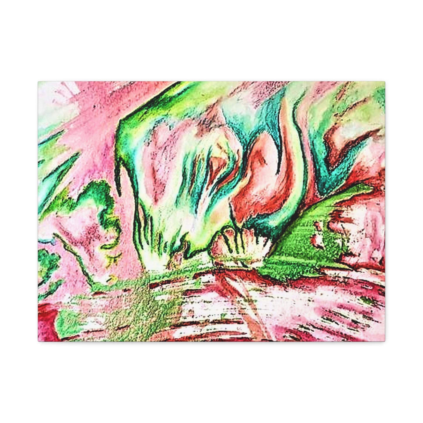 Pink Forest Stretched Canvas