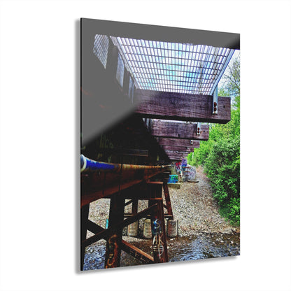 Industrial Bridge Photo Acrylic Print — French Cleat Hanging Wall Art - - Home Decor
