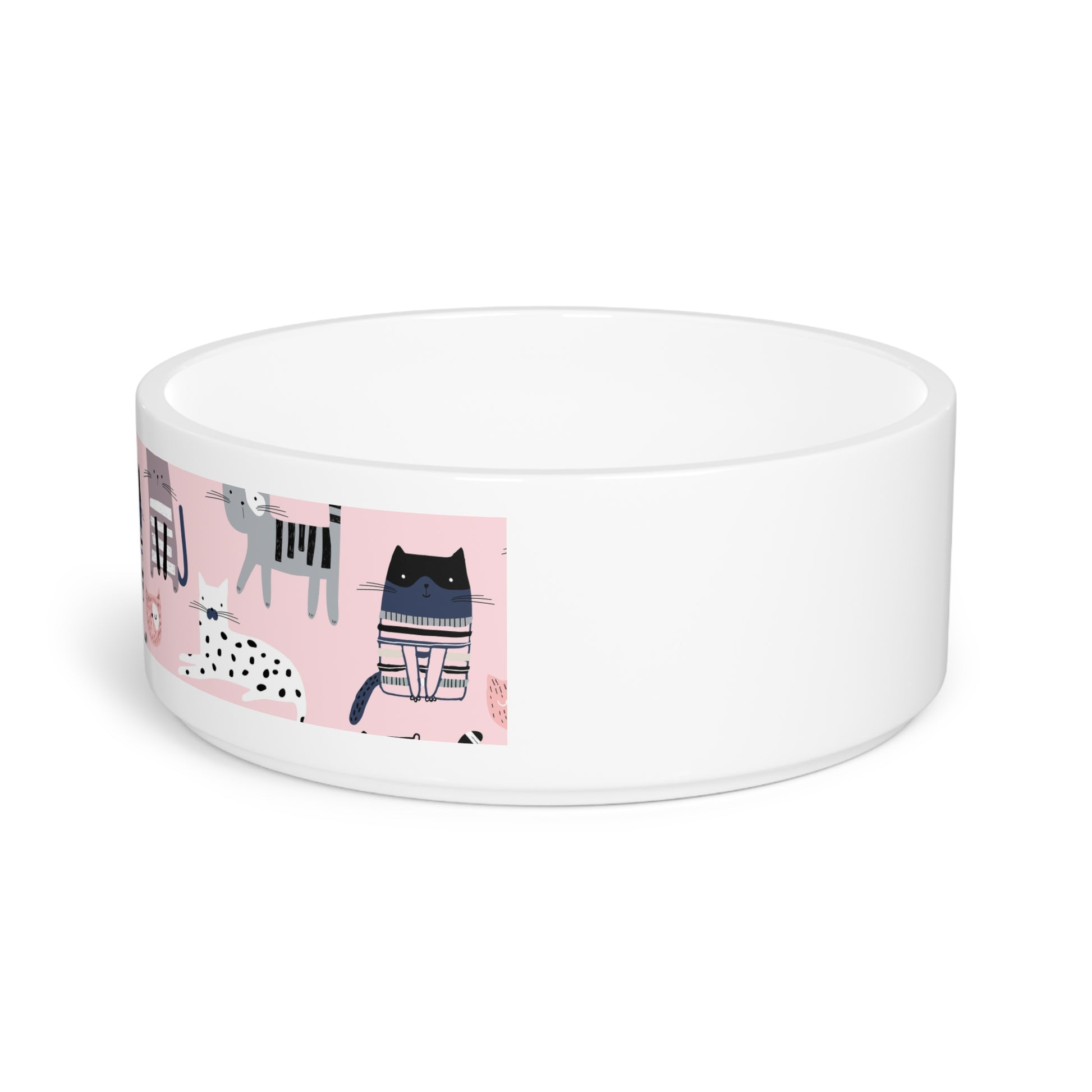 Cute Cat Themed Pet Bowl - Kia Day Design