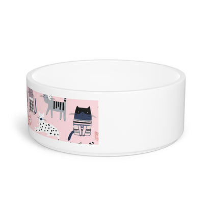 Cute Cat Themed Pet Bowl - Kia Day Design