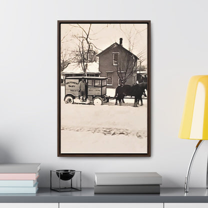 Milk Man Gallery Canvas Wraps Vertical Frame 16″ x 24″ 1.25" Walnut