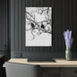 Black & White Buzzards Silhouette Acrylic Print — Modern Minimalist Wall Art - 20″ x 30″ (Vertical) 0.25'' - Home Decor