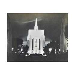 Golden Gate International Exposition Night Satin Canvas Stretched