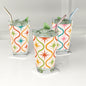Retro Starburst Pattern Pint Glass - 16oz - 16oz - drinkware