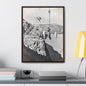 Suspended Boulder Dam Worker Gallery Canvas Wraps Vertical Frame 18″ x 24″ 1.25" Walnut