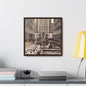 Rockefeller Plaza Gallery Canvas Wraps Square Frame 16″ x 16″ Premium Gallery Wraps (1.25″) Walnut