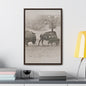 Buffalo at Redwood Falls Gallery Canvas Wraps Vertical Frame 16″ x 24″ Premium Gallery Wraps (1.25″) Walnut