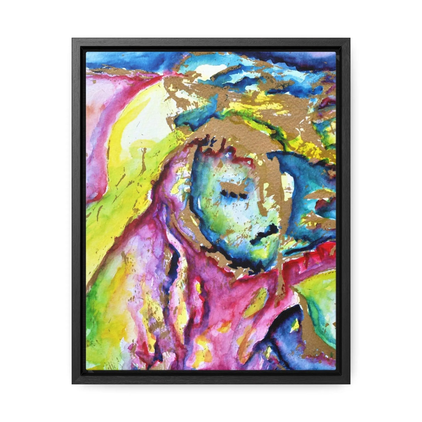 Mothers Face Gallery Canvas Wraps, Vertical Frame 11″ x 14″ Premium Gallery Wraps (1.25″)