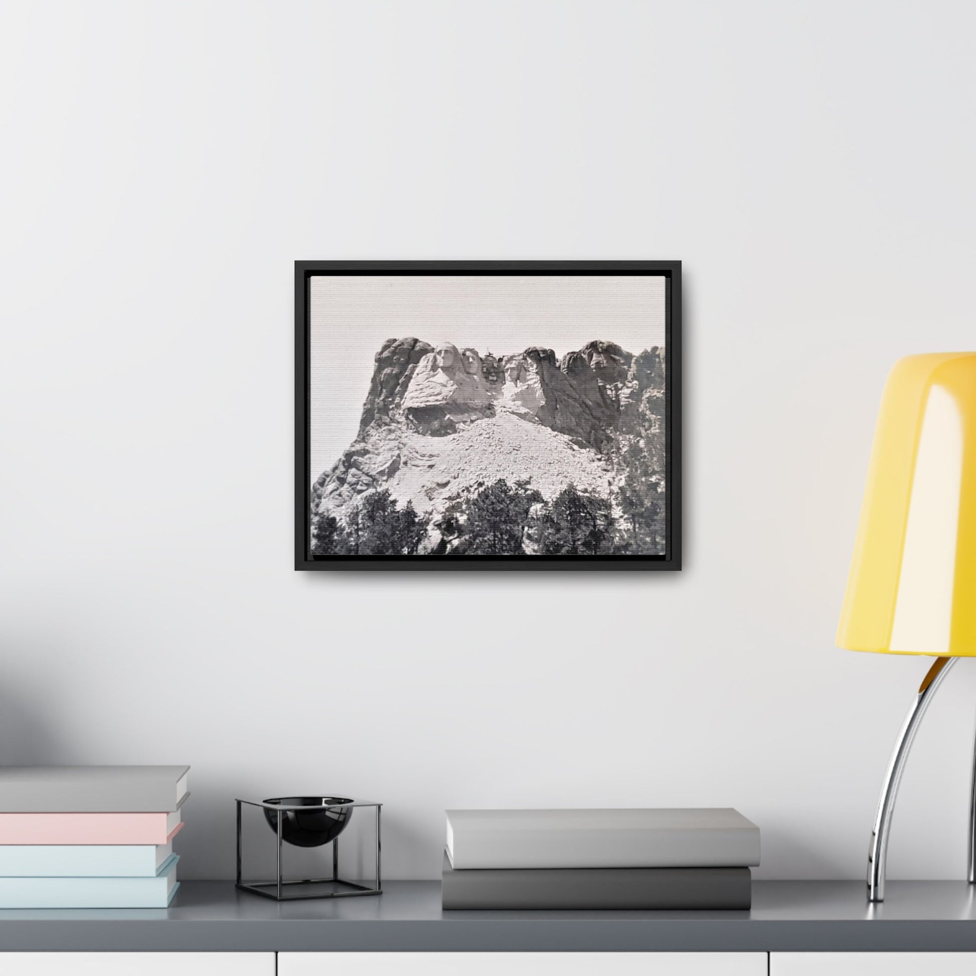 Black Hills Mount Rushmore Gallery Canvas Wraps Horizontal Frame - 14″ x 11″ Black 1.25" - Canvas