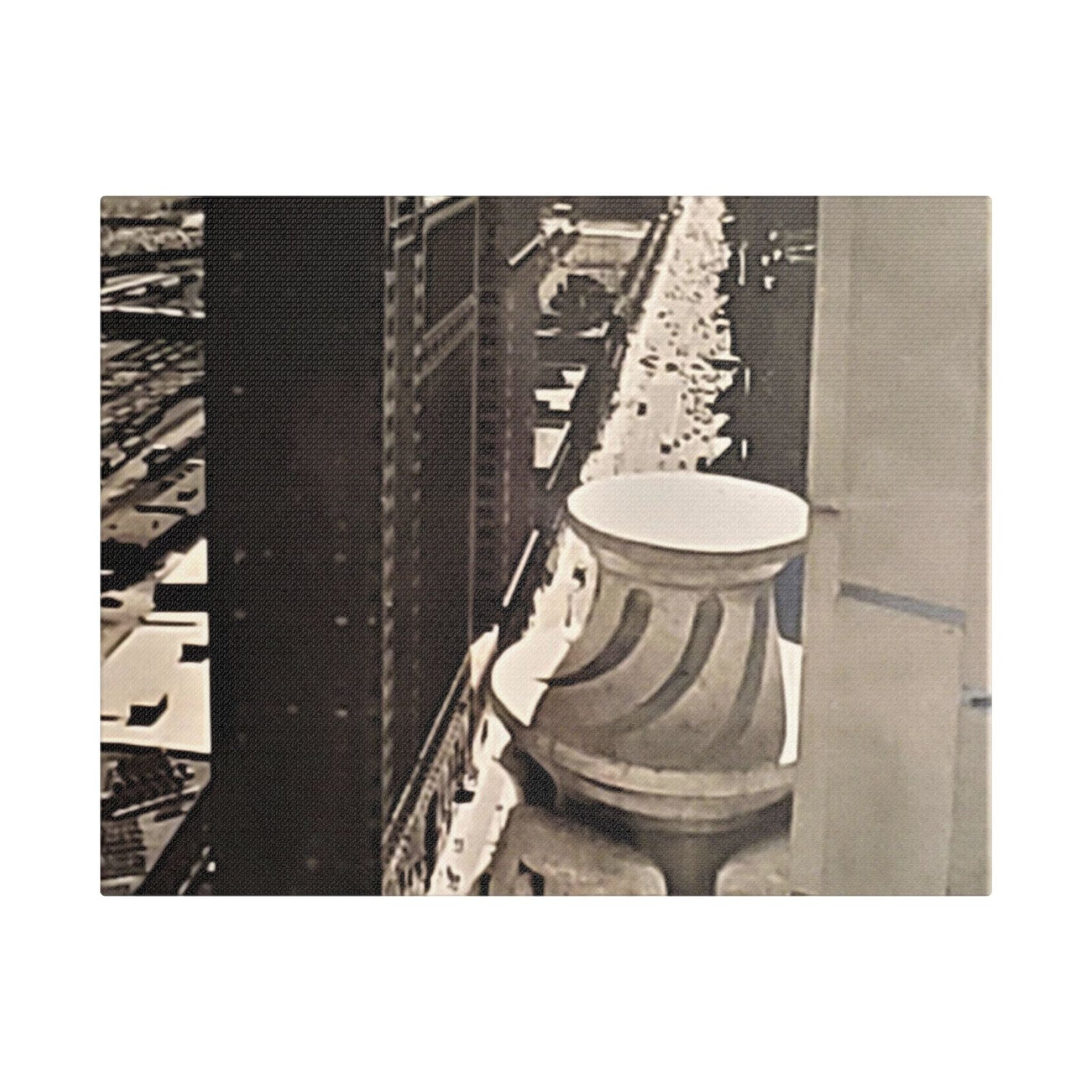 Michigan Ave Chicago Satin Canvas Stretched