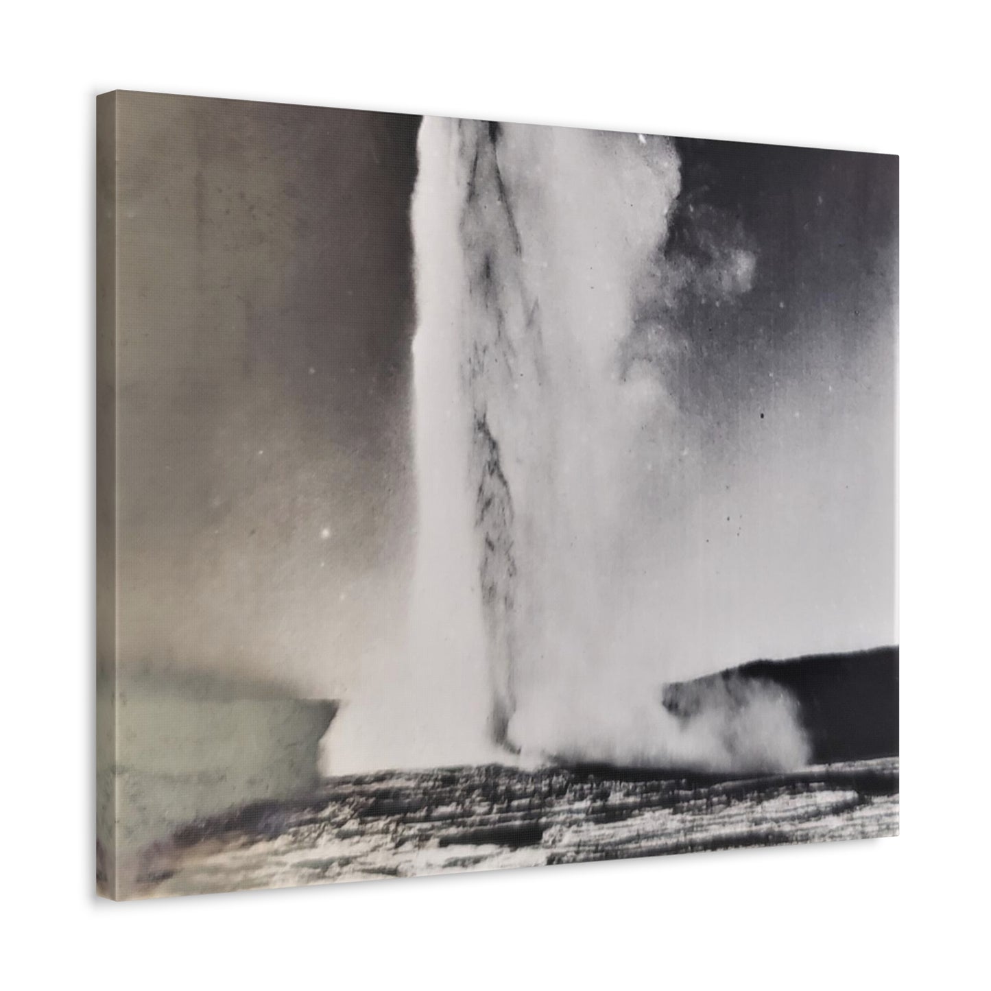 Old Faithful Geyser Yellowstone Stretched Canvas