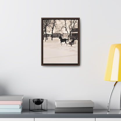 Carriage Ride Gallery Canvas Wraps Vertical Frame 11″ x 14″ Premium Gallery Wraps (1.25″) Walnut