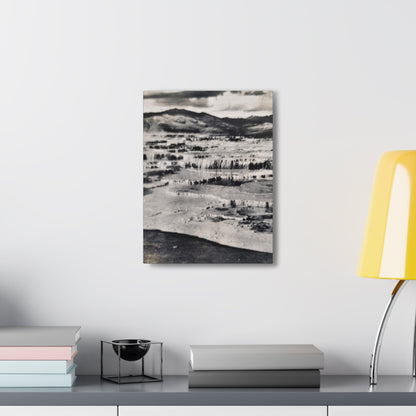 Springs at top of Jupiter Terrace Yellowstone Canvas Gallery Wraps 12″ x 16″ 1.25"