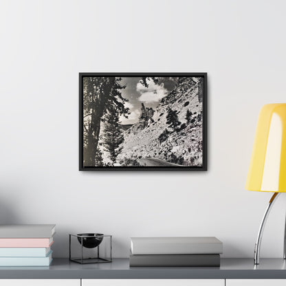 Eagles Nest Rock Yellowstone Gallery Canvas Wraps Horizontal Frame 16″ x 12″ Black 1.25"