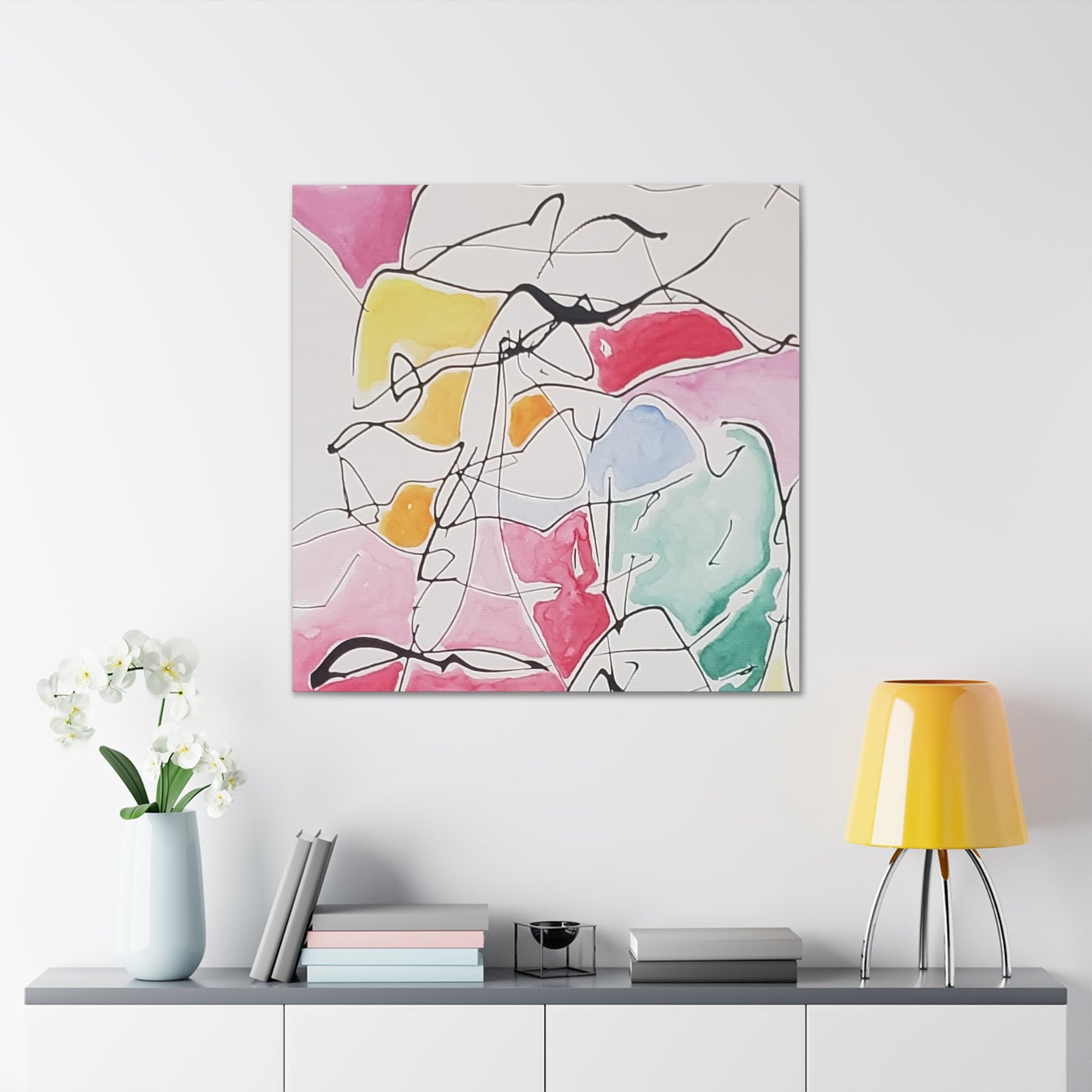 Abstract Face Canvas Gallery Wraps 36″ x 36″ 1.25"