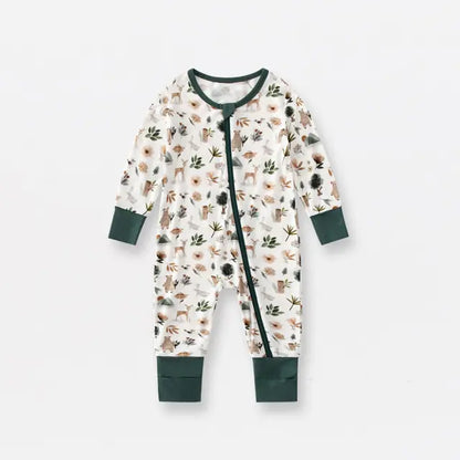 Bamboo Fiber Baby Zippered Romper - Kia Day Design