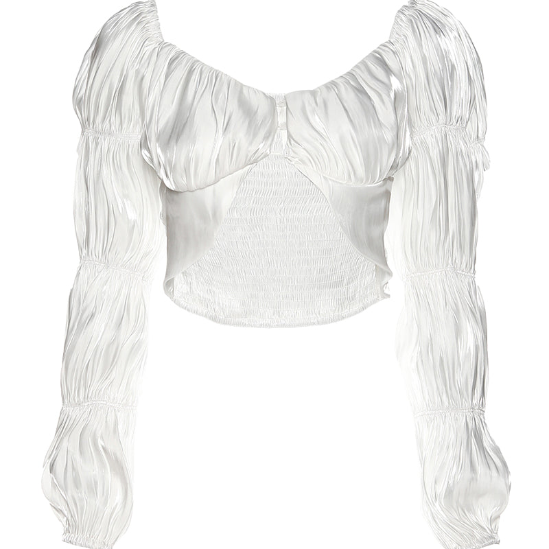 French Romantic Style Off-Shoulder T-Shirt with Ruffles - Apricot color S - Women's Fashion - Women's Clothing - Blouses & Shirts