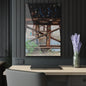 Urban Rusted Bridge Graffiti Acrylic Print French Cleat Hanging - 24" x 36" (Vertical) 0.25'' - Home Decor