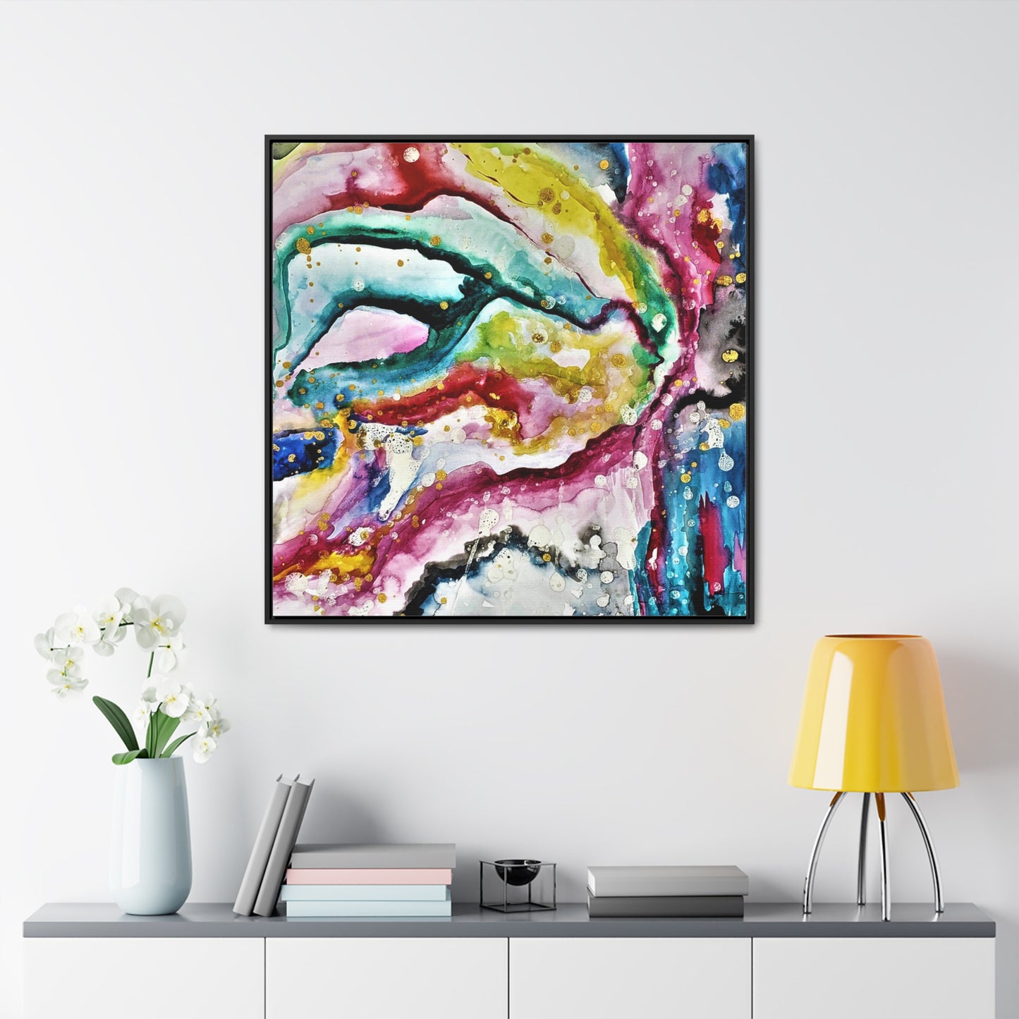 Cosmic Face Gallery Canvas Wraps, Square Frame