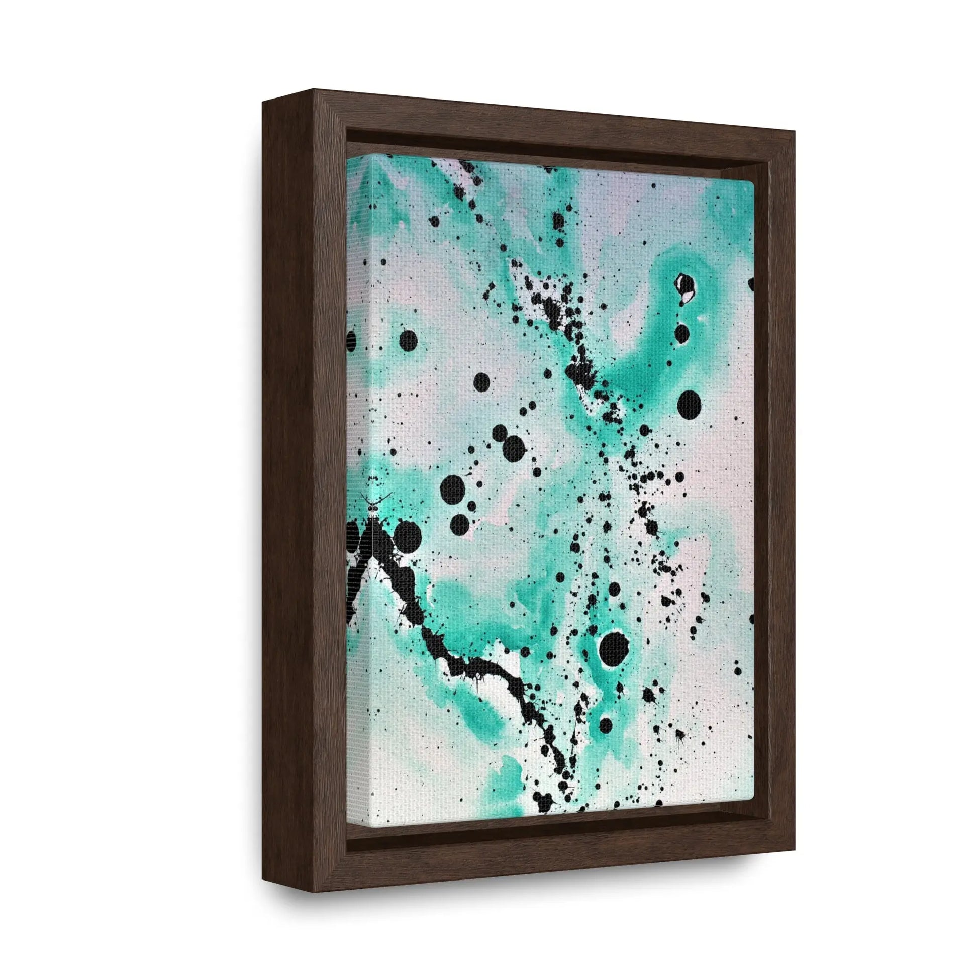 Teal Burst Gallery Canvas Wraps, Vertical Frame