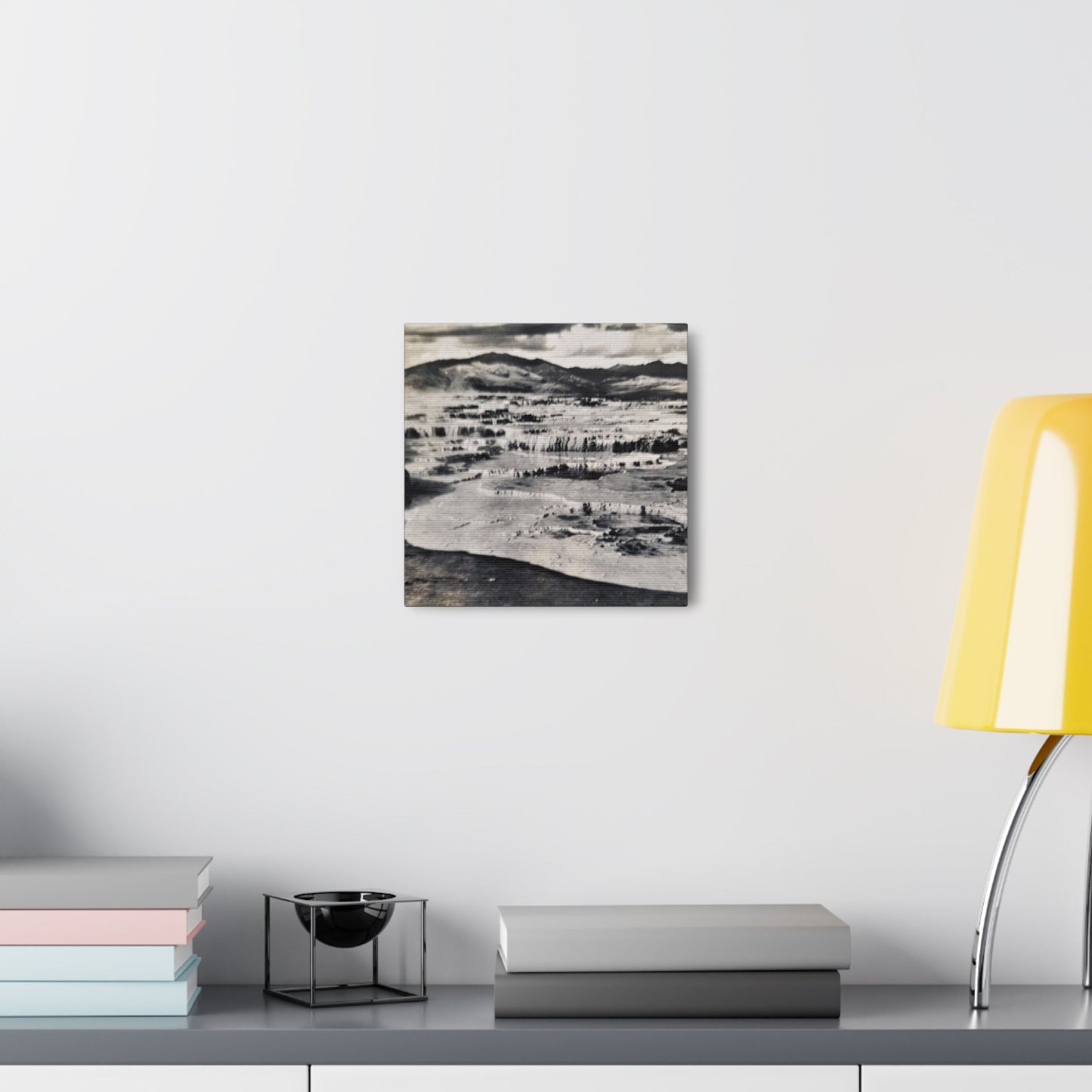 Springs at top of Jupiter Terrace Yellowstone Canvas Gallery Wraps 10″ x 10″ 1.25"