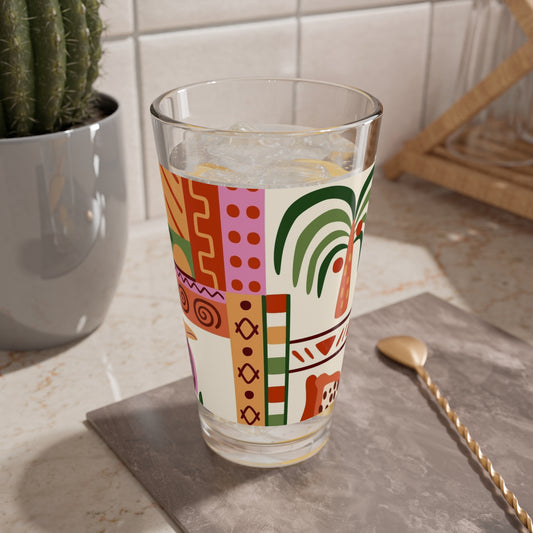 Vibrant Tropical Mixing Glass - Kia Day Design