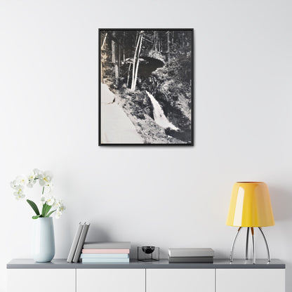 Narada Falls Yellowstone Gallery Canvas Wraps Vertical Frame 24″ x 30″ Premium Gallery Wraps (1.25″) Black
