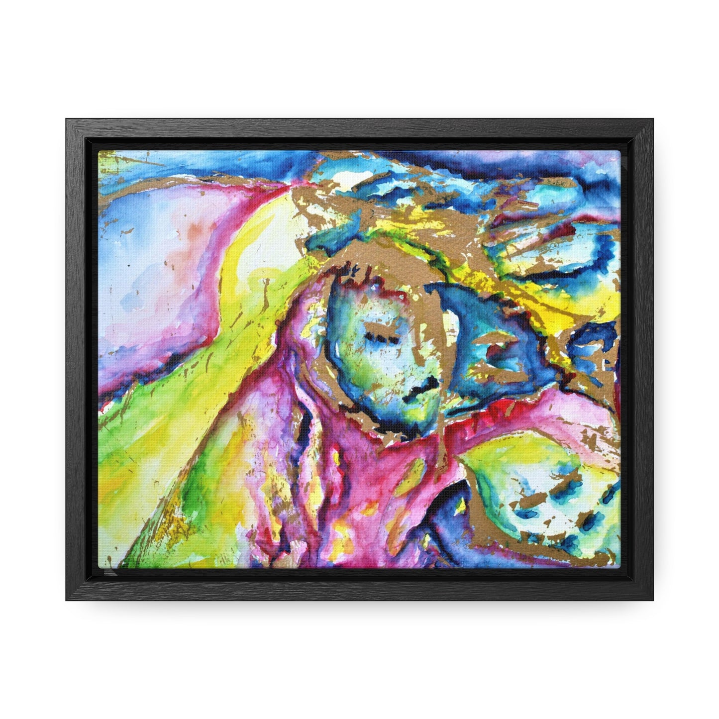 Mother's Face Gallery Canvas Wraps, Horizontal Frame